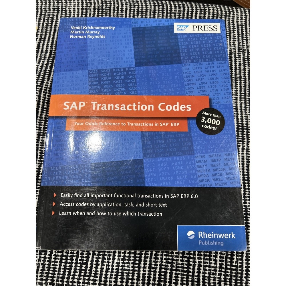 SAP Transaction Codes Quick Reference SAP ERP 6.0 Krishnamoorthy 9781592293742